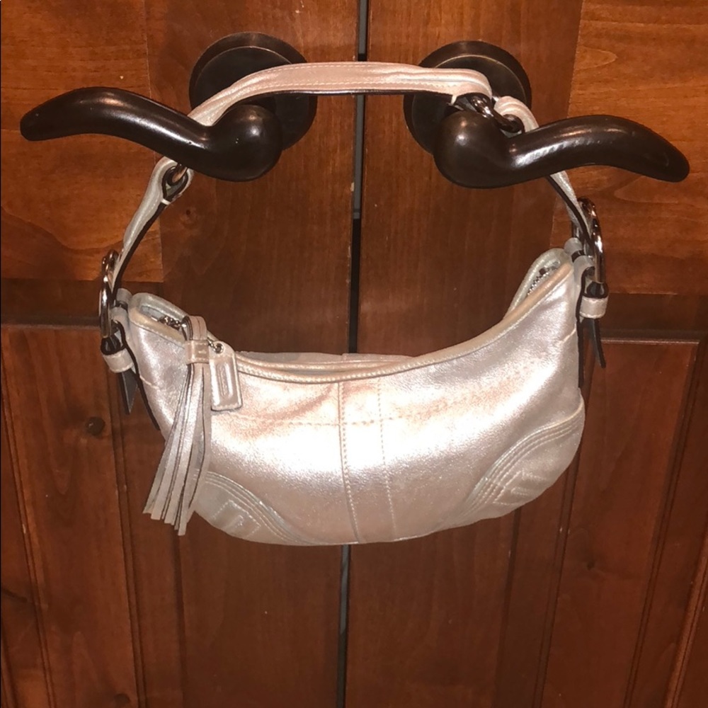 Coach silver handbag